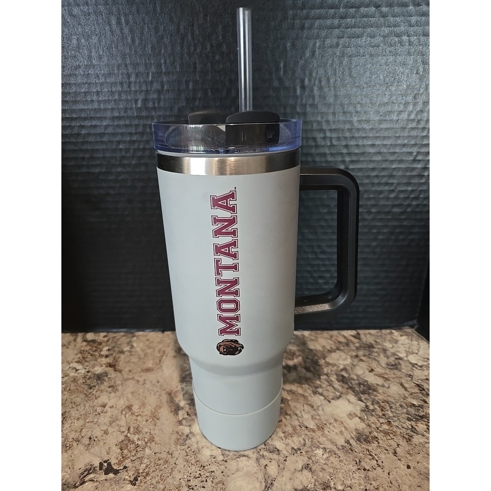 Montana‎ Grizzlies 40oz Stainless Tumbler With Handle And Removable Straw